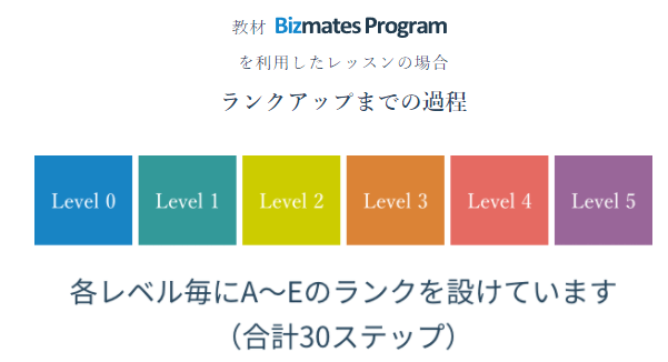 BizmatesのテキストはLevel5段階に分かれている