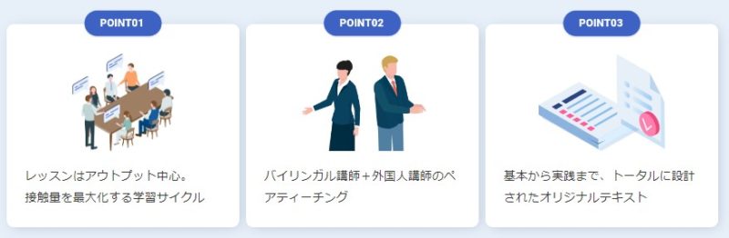 ECC外語学院の日常英会話コース（ENVISION）のポイント