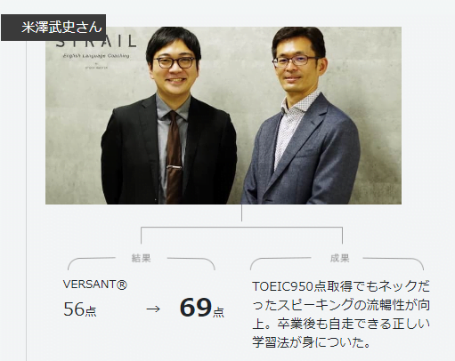 STRAIL・VERSANT56点が69点へ