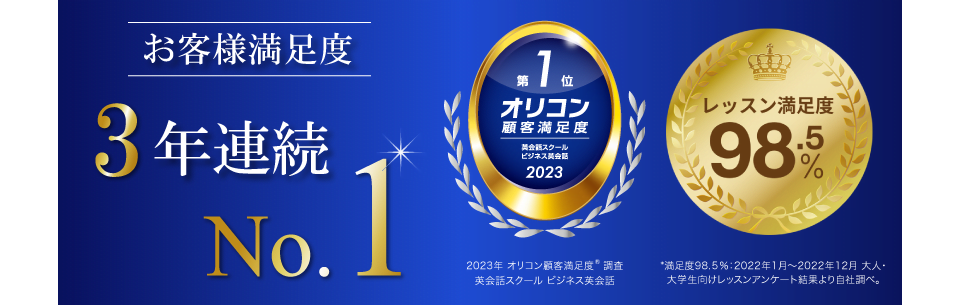 ベルリッツの顧客満足度No.1