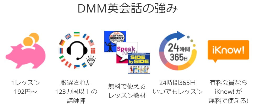 DMM英会話の強み