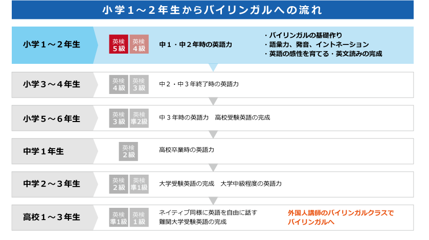 NESイングリッシュスクール・教育フロー