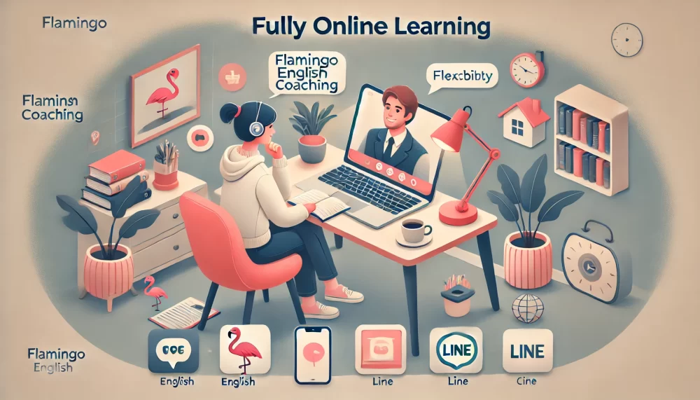 フラミンゴ英語コーチングのオンライン完結型の利便性