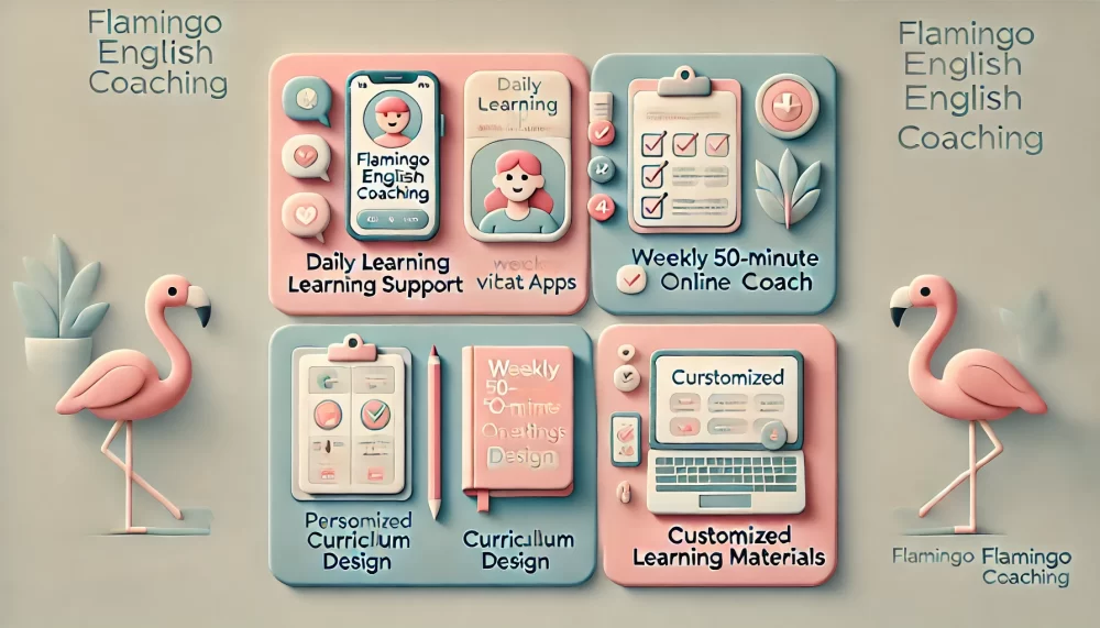 フラミンゴ英語コーチングの４つのサービス