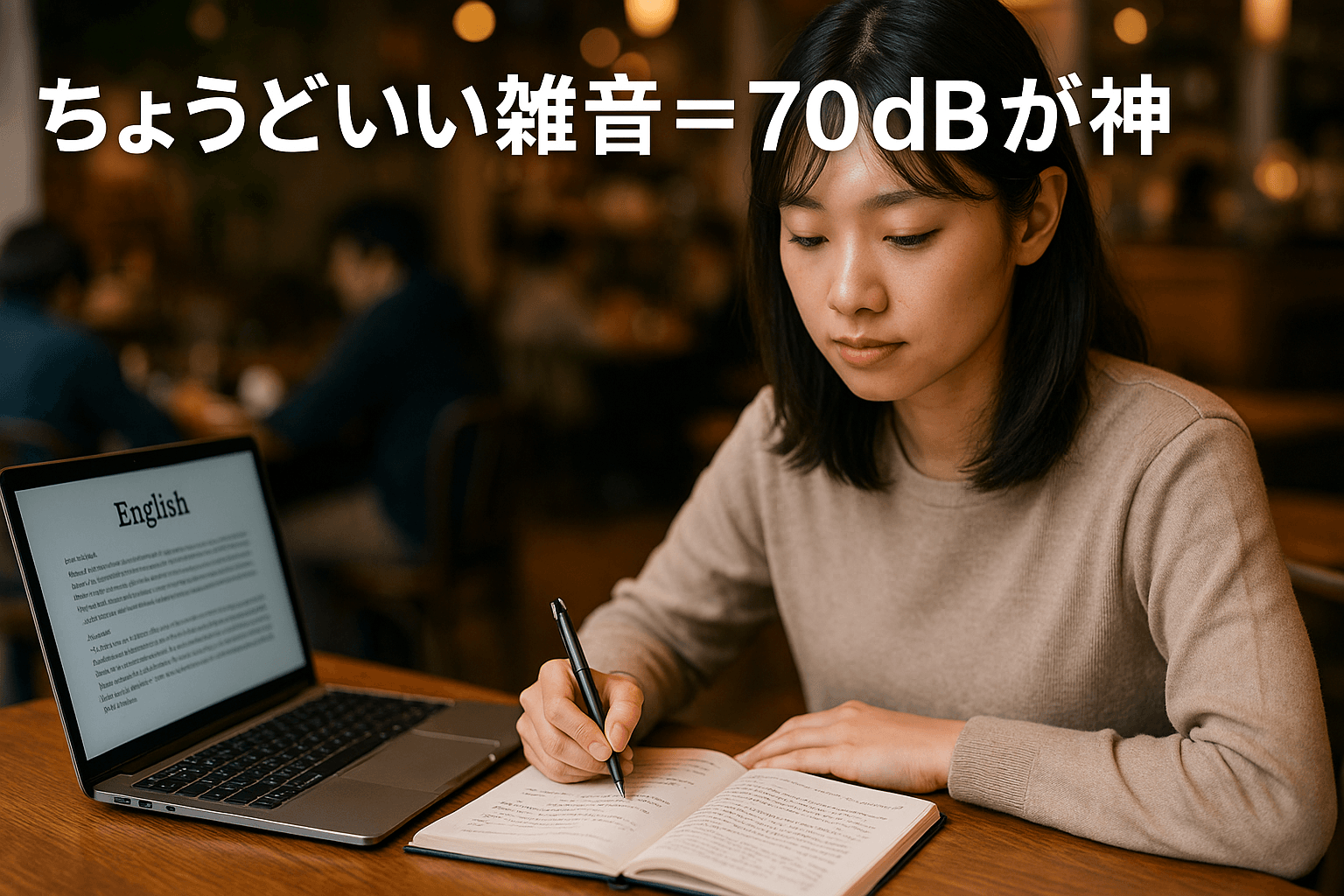 ちょうどいい雑音=70 dBが神